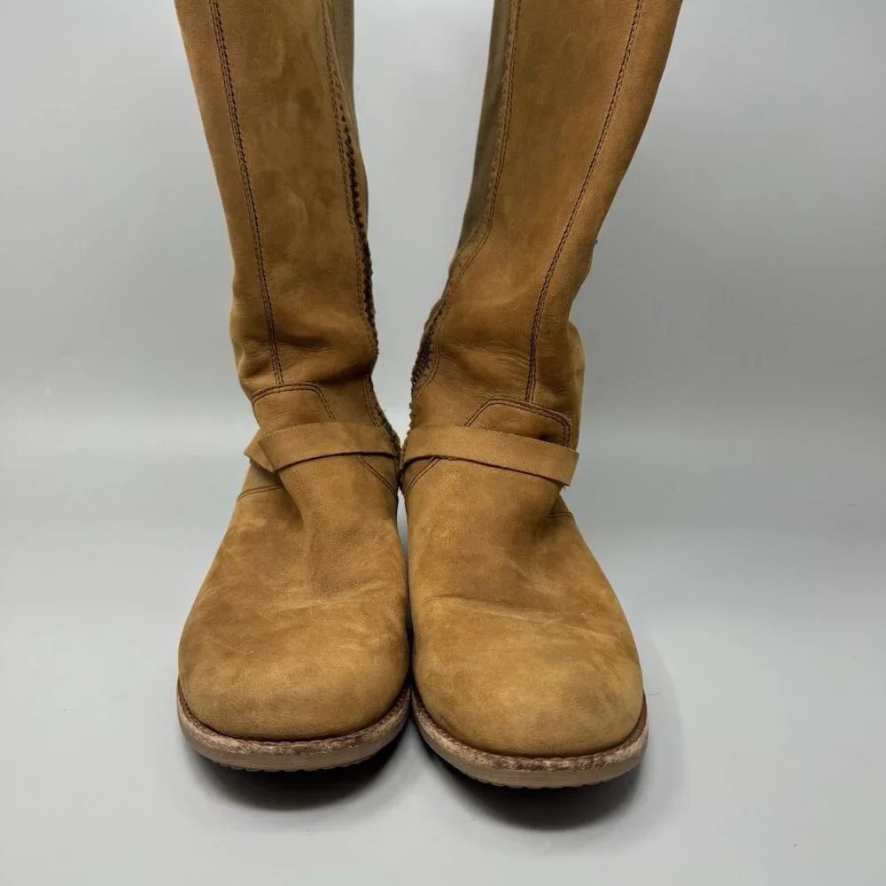 Teva De La Vina Women Size 8 Waterproof Leather Riding Tall Boot Brown 1017143